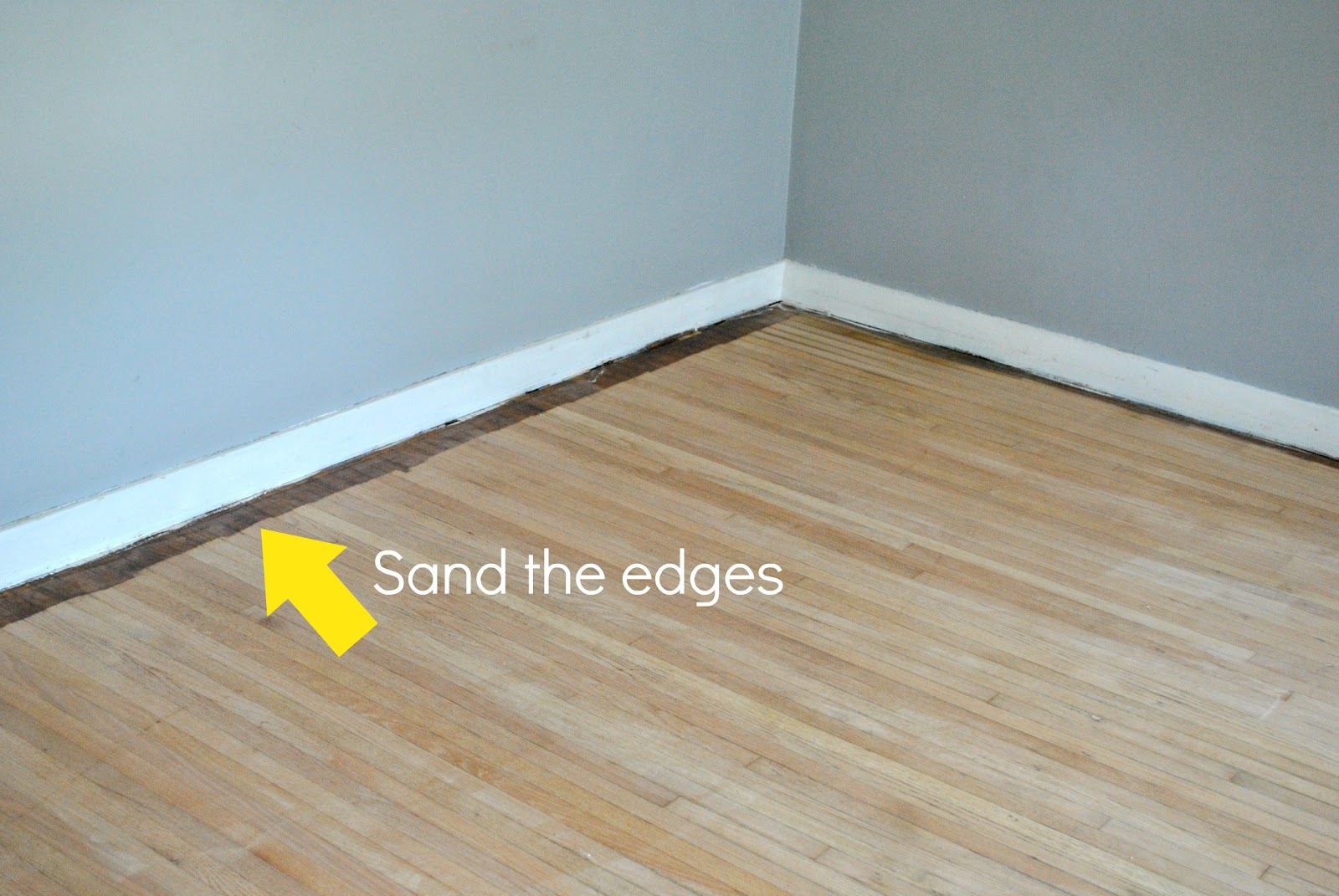 How do you sand a hardwood floor?